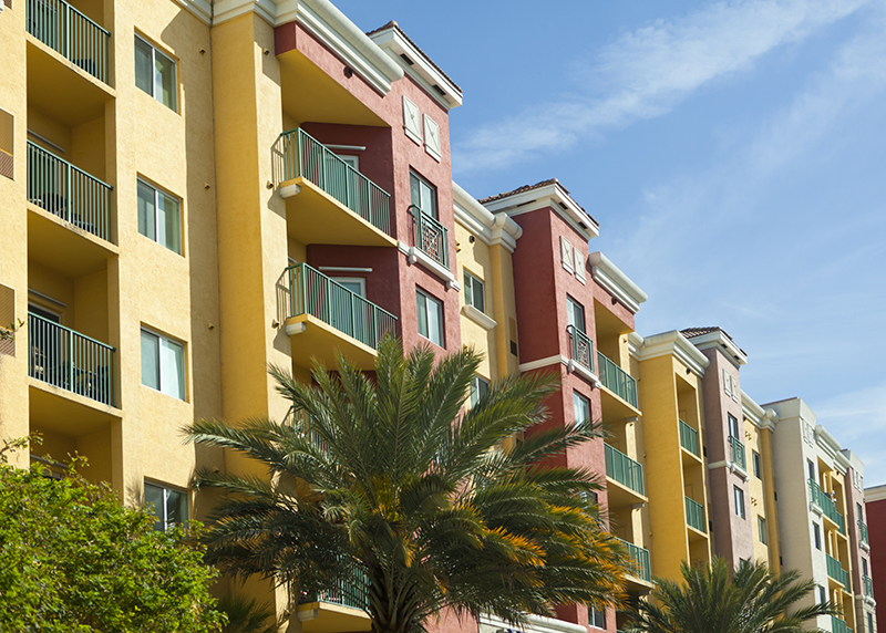 Colorful Apartment Building in Florida